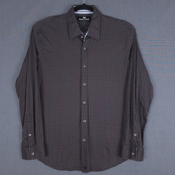 Butter Cloth Other - Buttercloth Shirt Mens XL Geometric Long Sleeve Button Up Flip Cuff